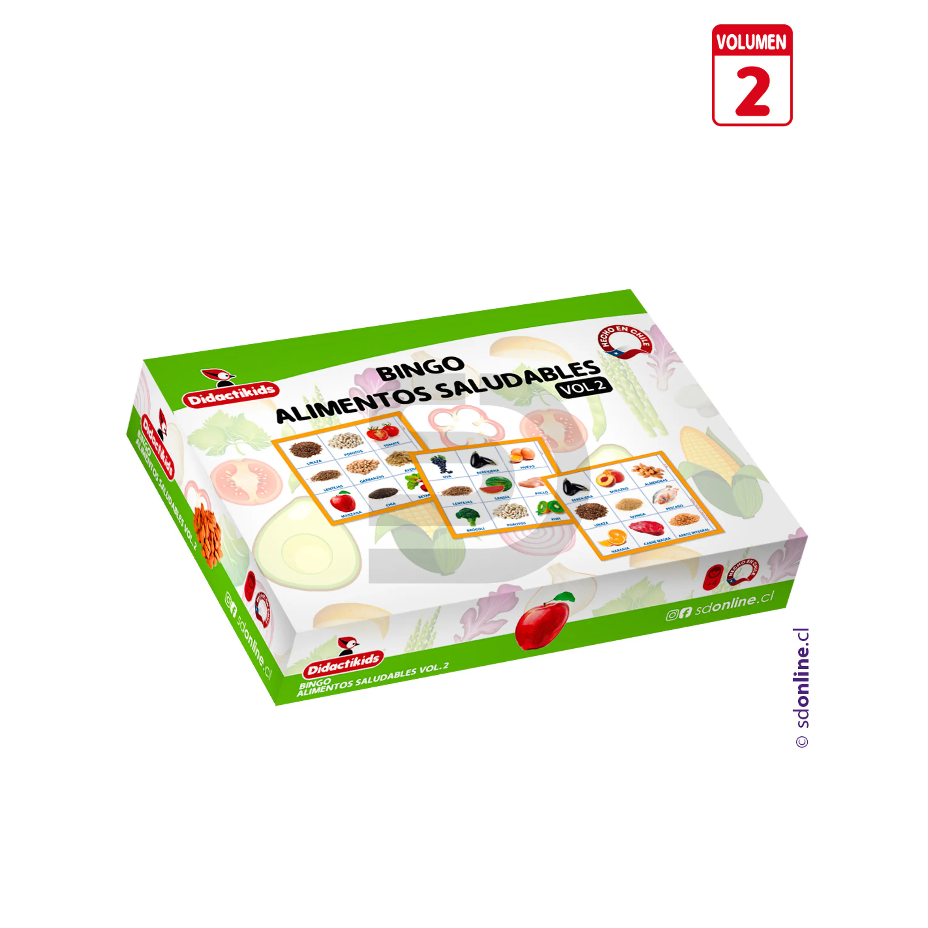 Bingo de alimentos saludables - Vol. 2 1