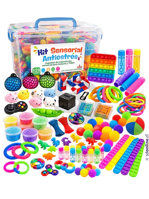 Kit 125 juguetes de estimulación sensorial para autismo y TDAH