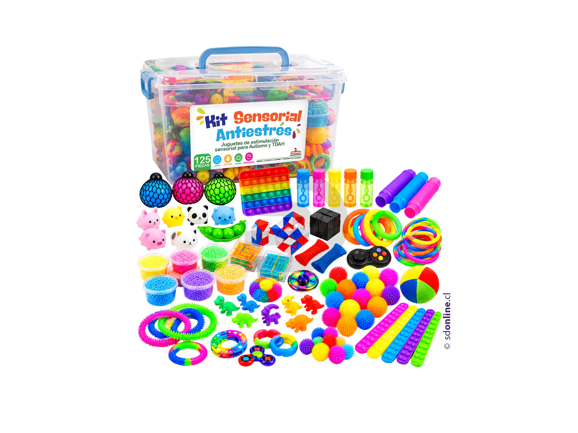 Kit 125 juguetes de estimulación sensorial para autismo y TDAH 2