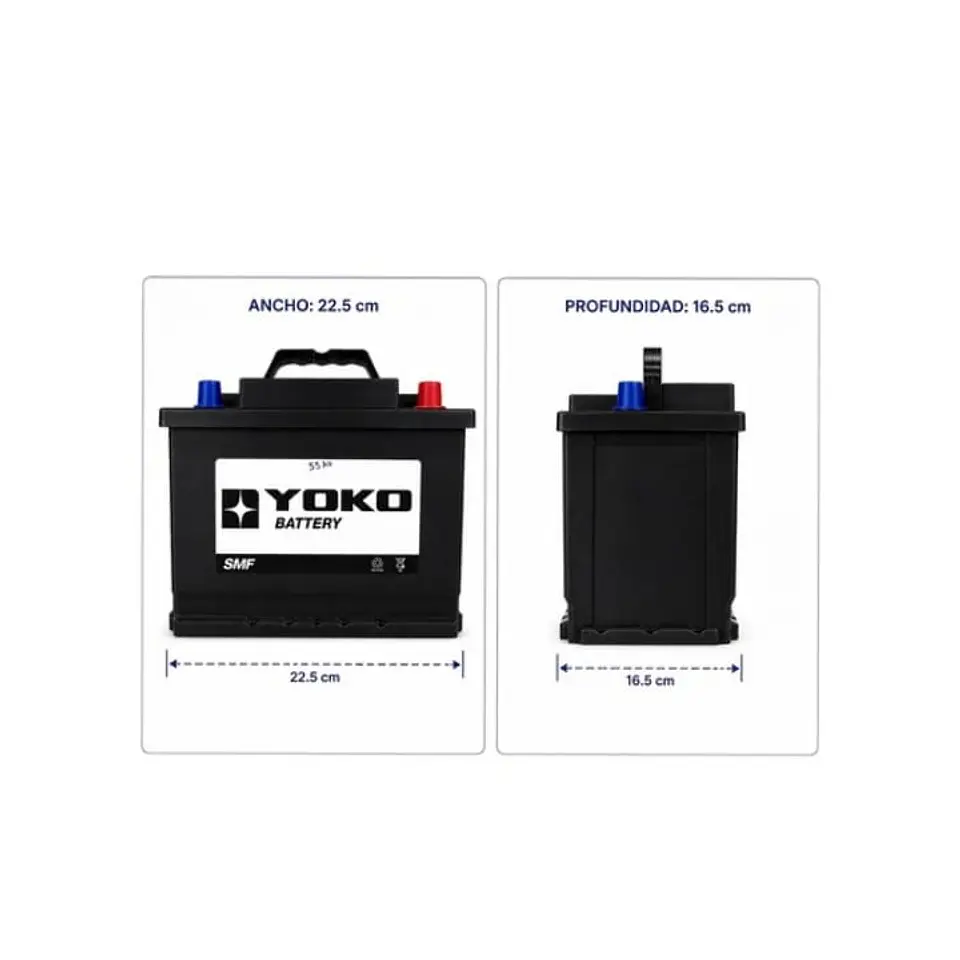 Bateria 55amp Cca 480 Positivo Derecho Yoko 4