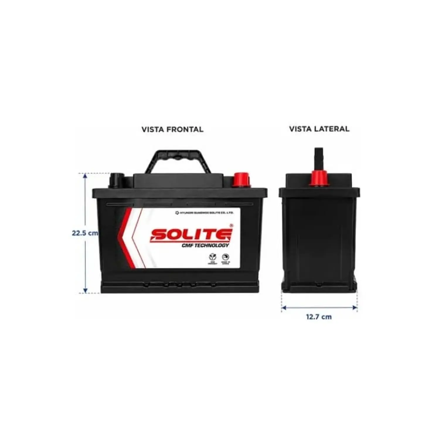 Bateria 45amp cca 440 positivo derecho solite 4
