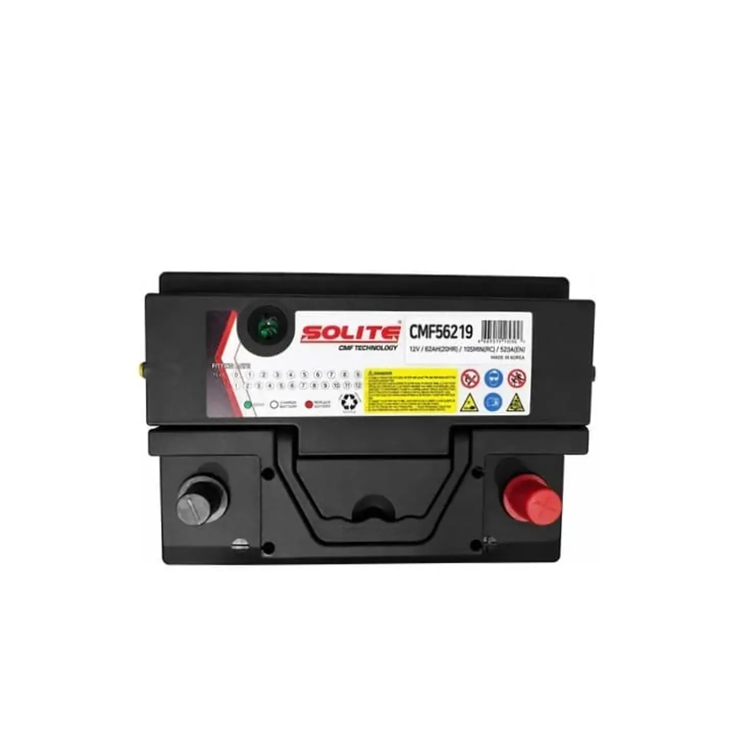 Bateria 62amp cca 520 positivo derecho solite 2