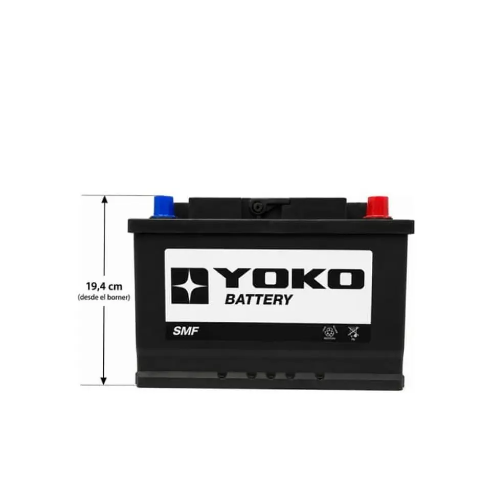 BATERIA 72AMP CCA 610 POSITIVO DERECHO YOKO 4