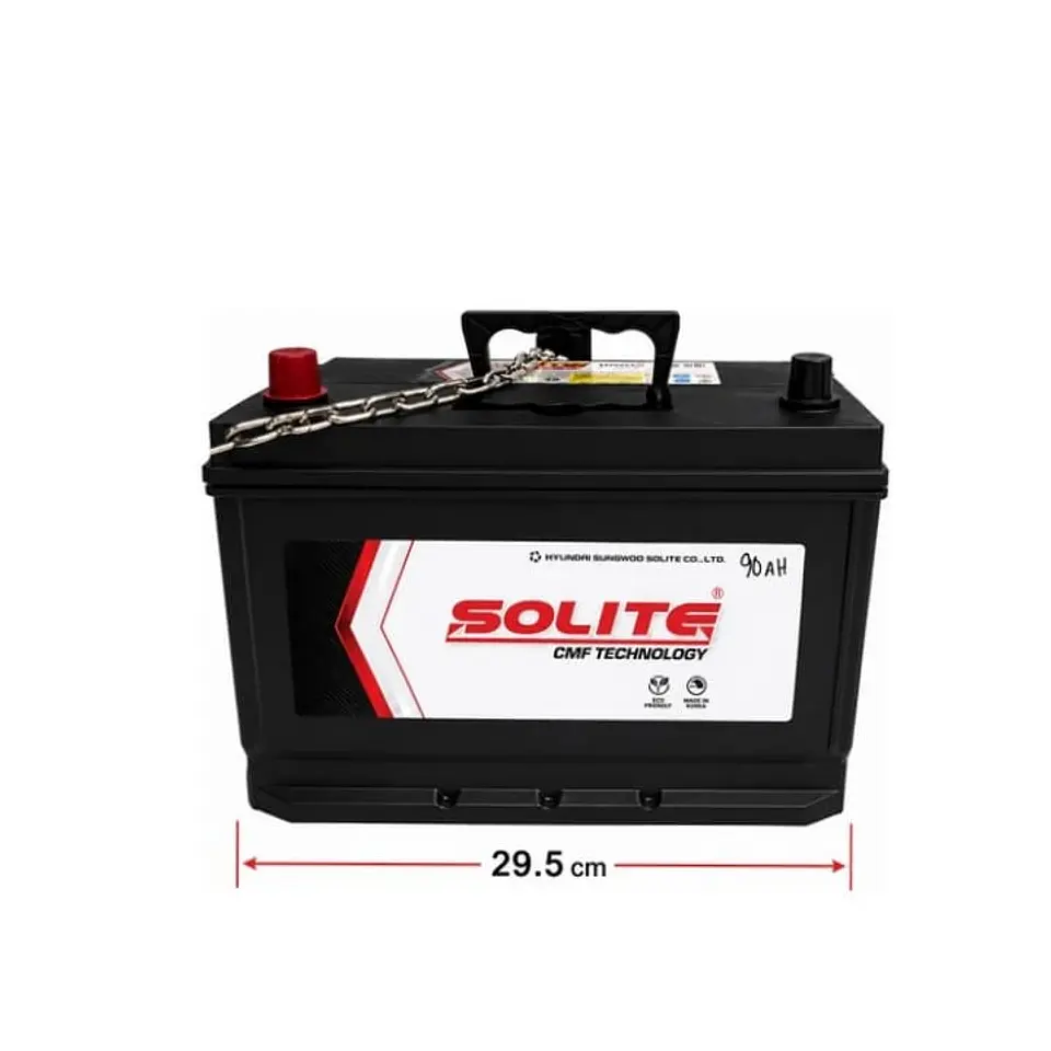 Bateria 90amp cca 750 positivo izquierdo solite 3