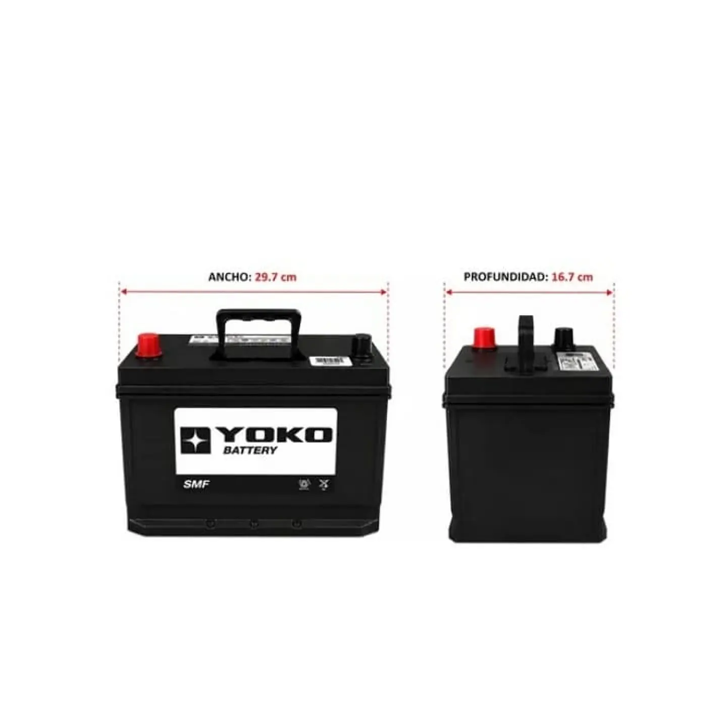 Bateria 90amp cca 750 positivo izquierdo yoko 3