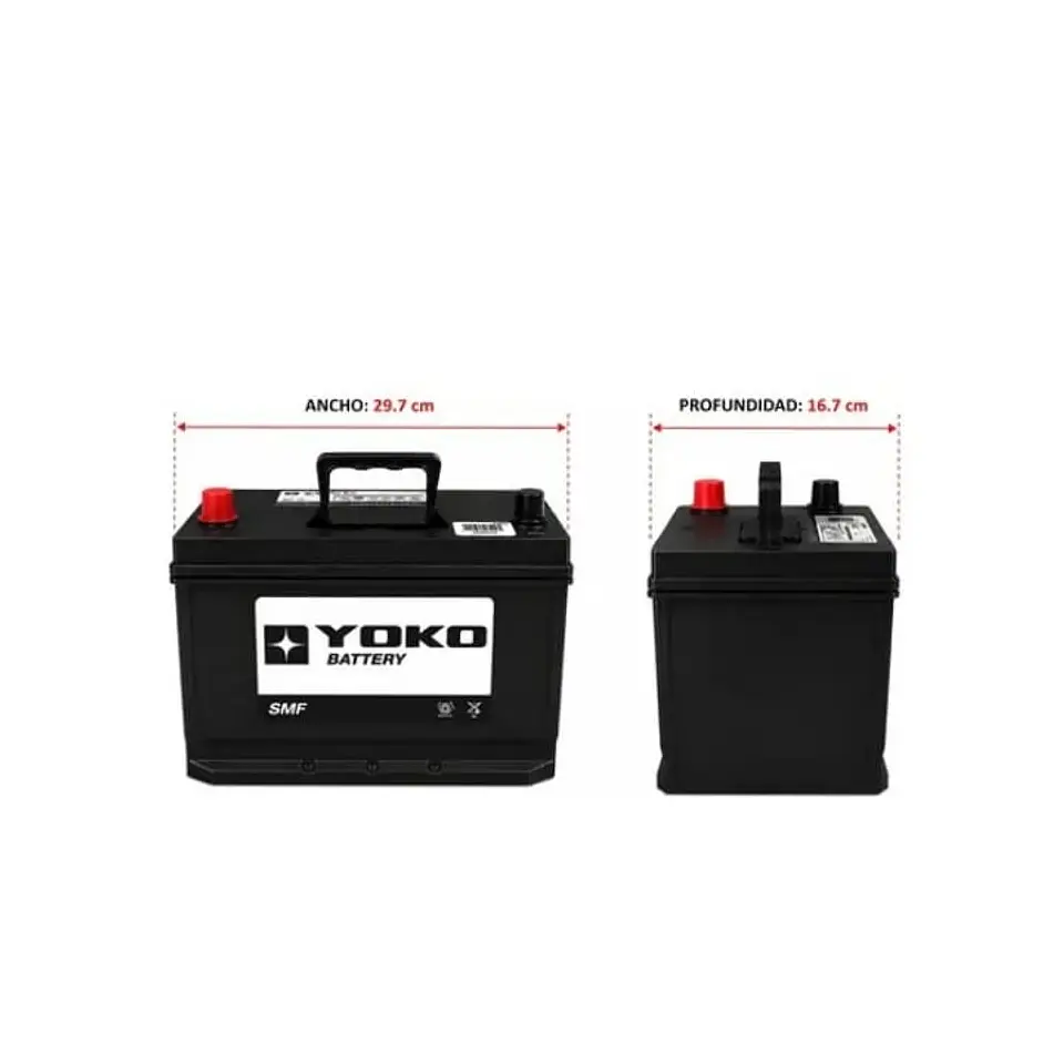 Bateria 90amp cca 750 positivo izquierdo yoko 3