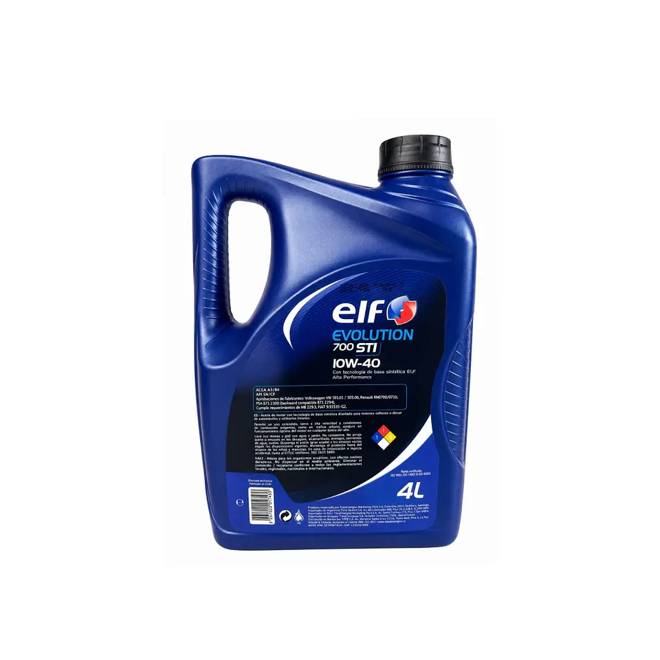 Aceite 10w40 semi-sintetico elf 4l gasolina- diesel 2