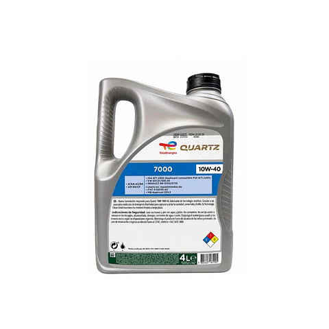 Aceite 10w40 total quartz 7000 semi-sintetico 4l