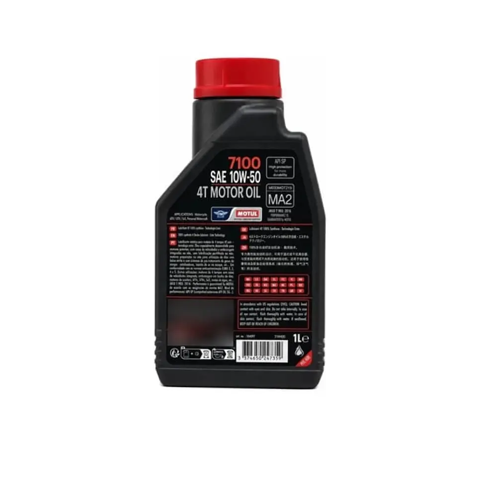 Aceite de moto 10w50 4t 7100 motul 1l 2