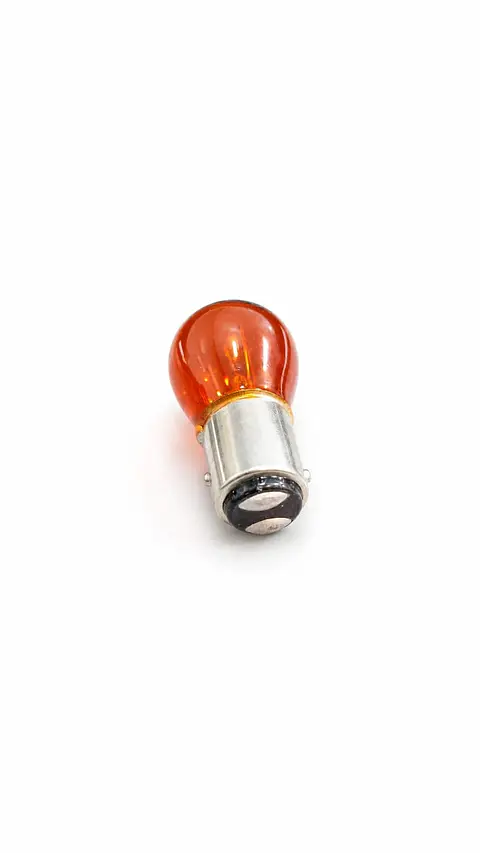 AMPOLLETA 2 CONTACTO PATA DISPAREJA AMBAR 12V 