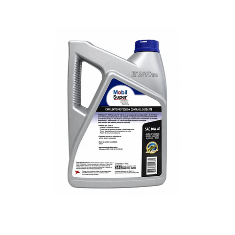 Aceite 10W40 MOBIL SUPER 2000  4 LT