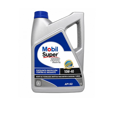 Aceite 10W40 MOBIL SUPER 2000  4 LT