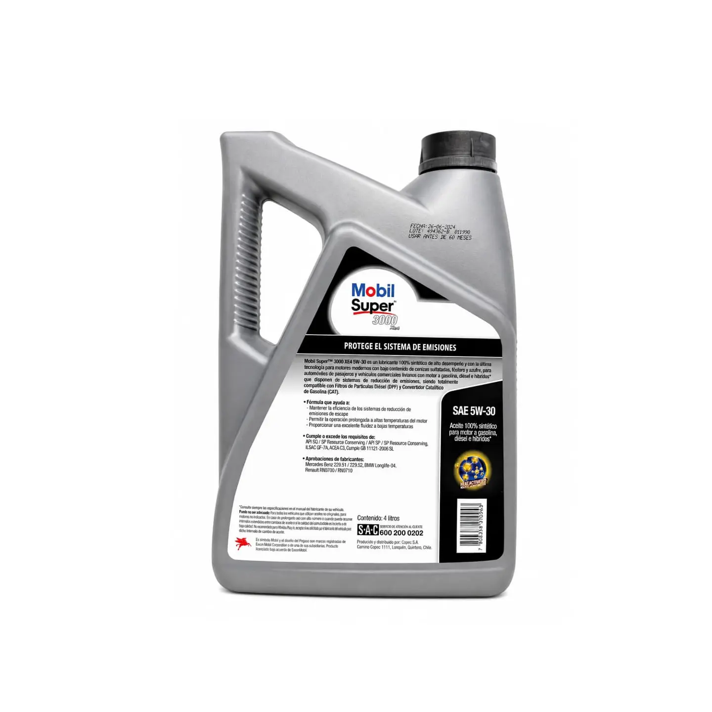 Aceite 5W30 MOBIL SUPER 3000  4 LT 2