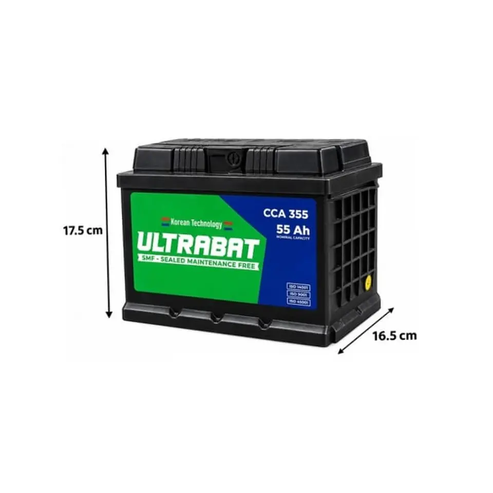 BATERIA 55AMP CCA 355 POSITIVO DERECHO  3