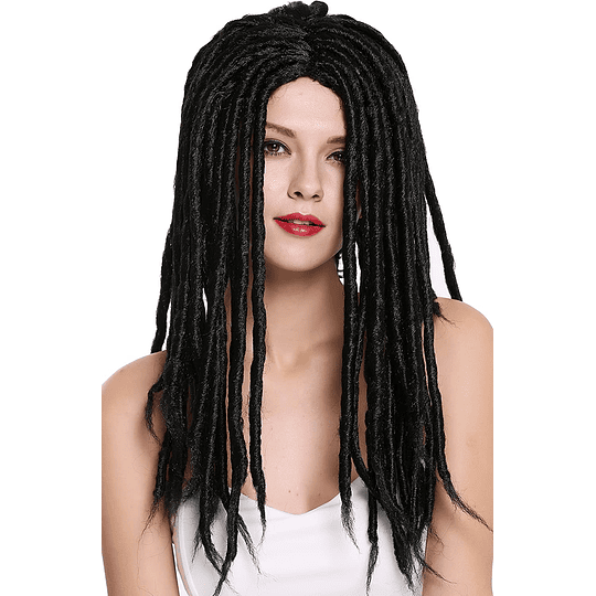 wig woman man carnival rasta bulky rastafarian surfer black