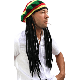 Strickmütze mit Dreadlocks, von Rasta Bob Marley, Rastafari