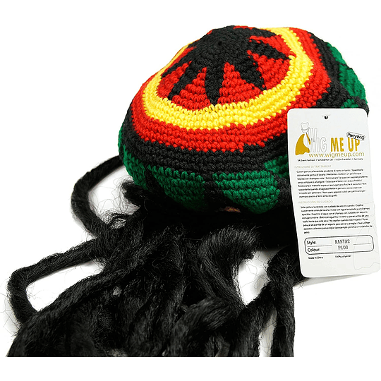 Strickmütze mit Dreadlocks, von Rasta Bob Marley, Rastafari