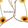 Sonnenblumen-Stirnband, Hippie-Stirnband, Blumenkrone, Sonnenblumen, Perlen mit Blumenfassung, Haarschmuck, Kopfschmuck, Kopfschmuck, Haarschmuck, Partydekoration, Kostüm ...