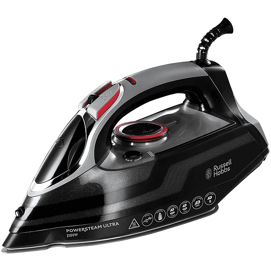 Ferro de roupa Steam Glide Professional, 2600 W, sola de cerâmica, golpe de vapor 210 g, função de limpeza automática, branco e azul