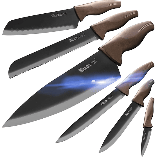 Conjunto de facas de cozinha, facas de cozinha profissional chef, conjunto de facas de cozinha em aço inoxidável