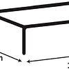 Couchtisch-Set, Rauchglasplatte und schwarzer Metallfuß