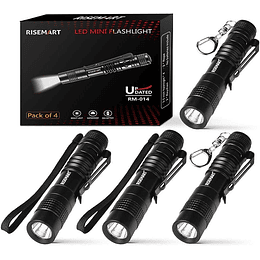 Mini-Aluminium-LED-Taschenlampe, kleine Taschenlampe, 100 Lumen, mit Schlüsselanhänger-Clip, wasserdicht, geeignet für AAA-Batterien, Camping, Jagd, Angeln, Notfall