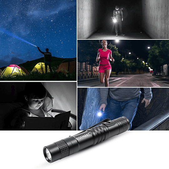 Mini-Aluminium-LED-Taschenlampe, kleine Taschenlampe, 100 Lumen, mit Schlüsselanhänger-Clip, wasserdicht, geeignet für AAA-Batterien, Camping, Jagd, Angeln, Notfall