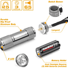 18-teilige Mini-LED-Schlüsselring-Taschenlampe Premium-Aluminium tragbare Taschenlampe Leichter langlebiger Rucksack mit Riemen 6 Farben 54 x 3A-Batterien