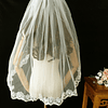Bordado floral Malha Véu de noiva Com Pente de cabelo
