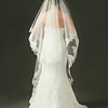 Véu de noiva bordado floral