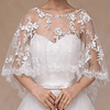 Jaquetas Bordado floral Acabamento em renda para cílios Casamento
