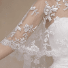 Jaquetas Bordado floral Acabamento em renda para cílios Casamento