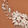 Alfinete de cabelo de noiva com decoração de pérolas e strass falso