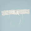 Cinto-liga de noiva com decoração de pérolas falsas