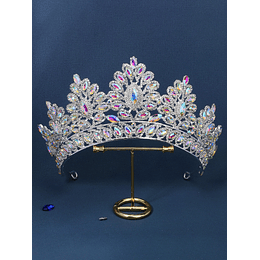 Corona de decoración de diamantes de imitación accesorio para el cabello nupcial