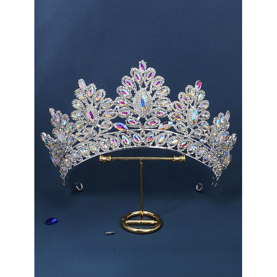 Corona de decoración de diamantes de imitación accesorio para el cabello nupcial