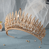 Diadema de novia con diseño de corona de pedrería