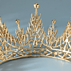 Diadema de novia con diseño de corona de pedrería