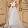 Costas nuas Laço Contraste Malha Contraste Zíper Simples Glamour Vestidos de casamento