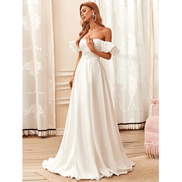 Zíper Simples Glamour Vestidos de casamento