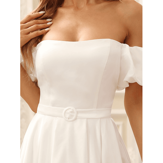 Zíper Simples Glamour Vestidos de casamento