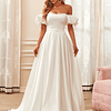 Zíper Simples Glamour Vestidos de casamento