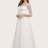 Branco Zíper Simples Glamour Vestido