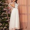 Vestidos de novia de glamour floral con cremallera transparente bordado en contraste de malla