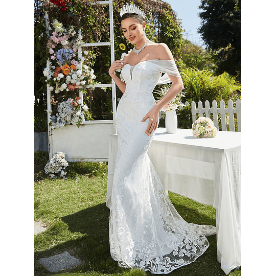 Vestidos de novia de glamour simple con cremallera de tubo