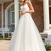 Vestidos de novia de glamour con apliques de cremallera simple
