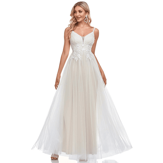 Apliques Zíper Simples Glamour Vestidos de casamento