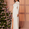 Botón Arco Contraste Corte Cremallera Abertura en el muslo Vestidos de novia de glamour simple