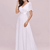 Vestido de novia elegante tubo corpiño cinta cintura gasa