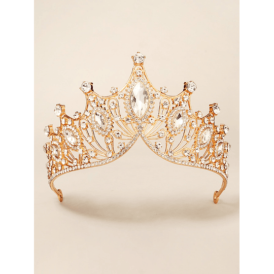 Tiara de decoração de coroa de strass